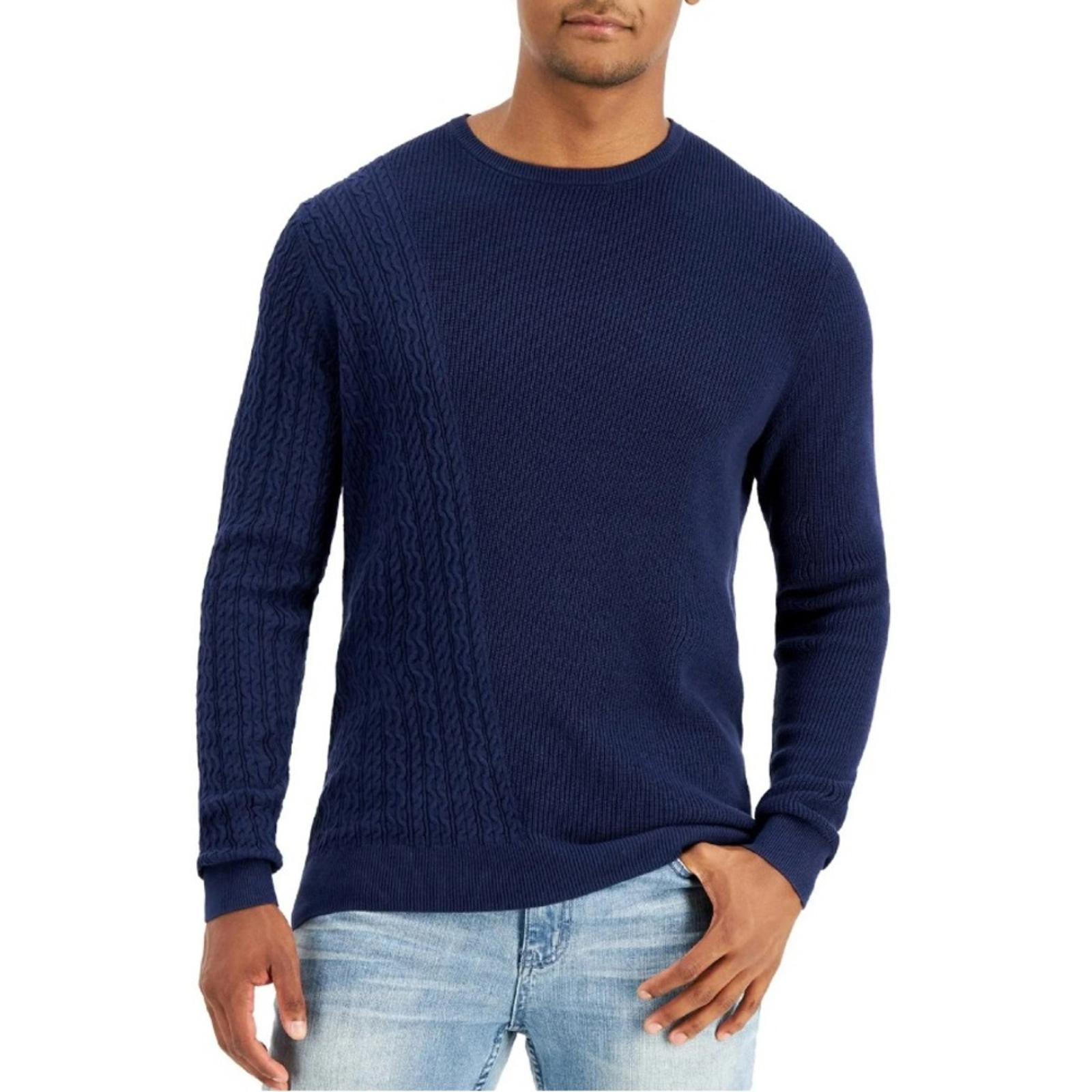 Alfani Men’s Crewneck Sweater in Neo Navy, Size XXL NEW w/Tag