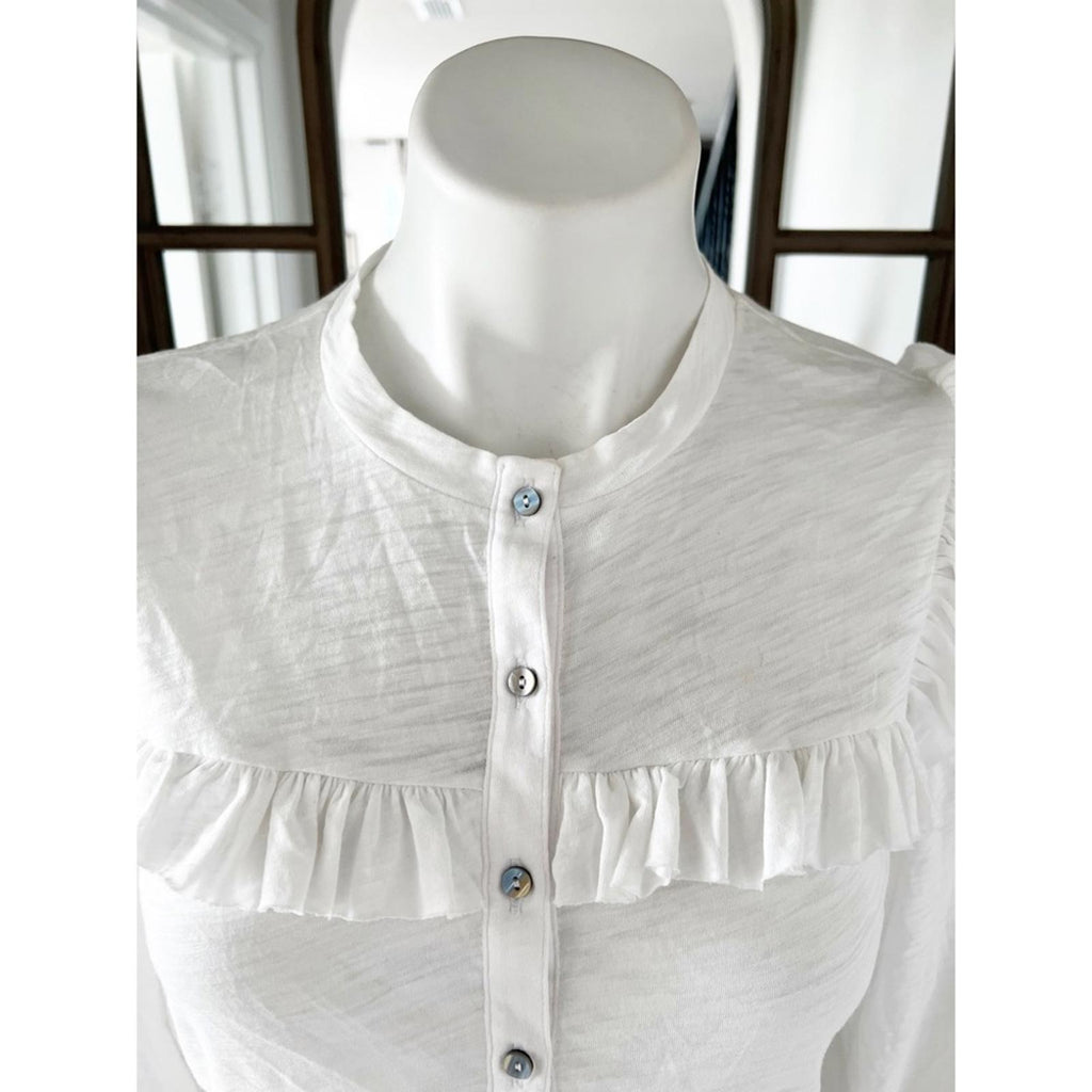 NEW Goldie Lewinter WHITE Pima Cotton Vintage Top, Size XS New w/Tag (Sold Out)