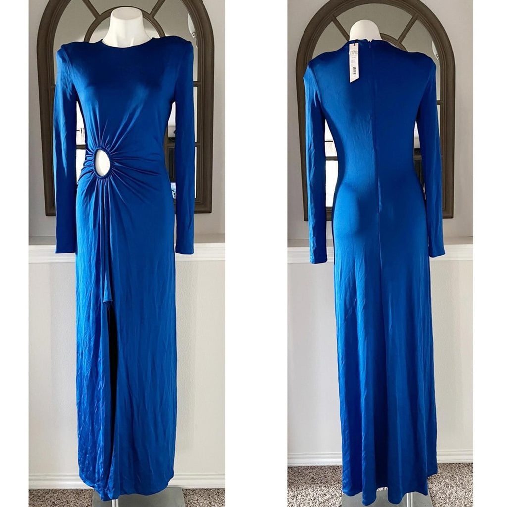 Et Ochs Katherine Gathered Column Cut-Out Gown Dress Size 8 New w/Tag $1,795