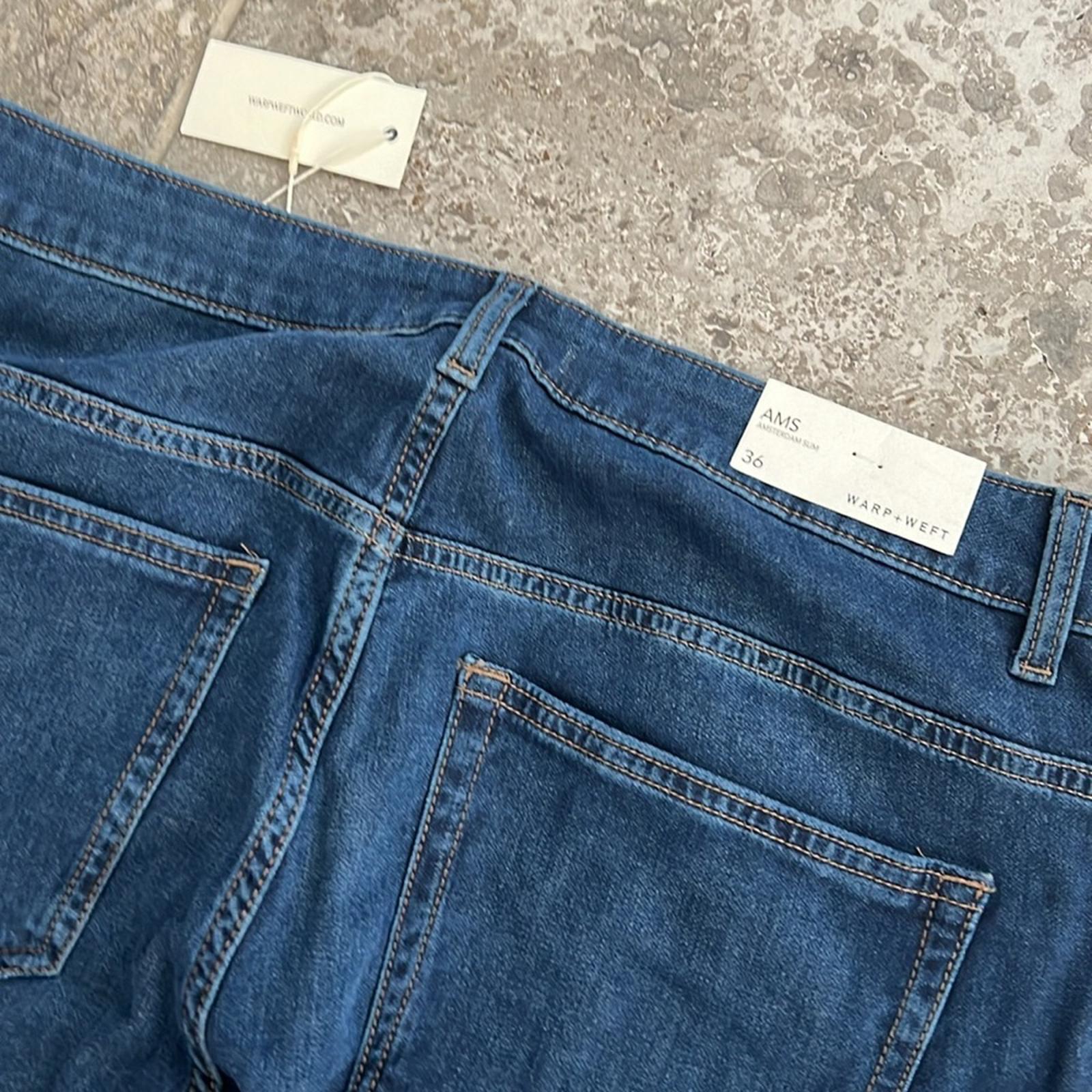 WARP + WEFT AMS Amsterdam Slim Stretch Jeans, Size W36 X L30 New with Tag