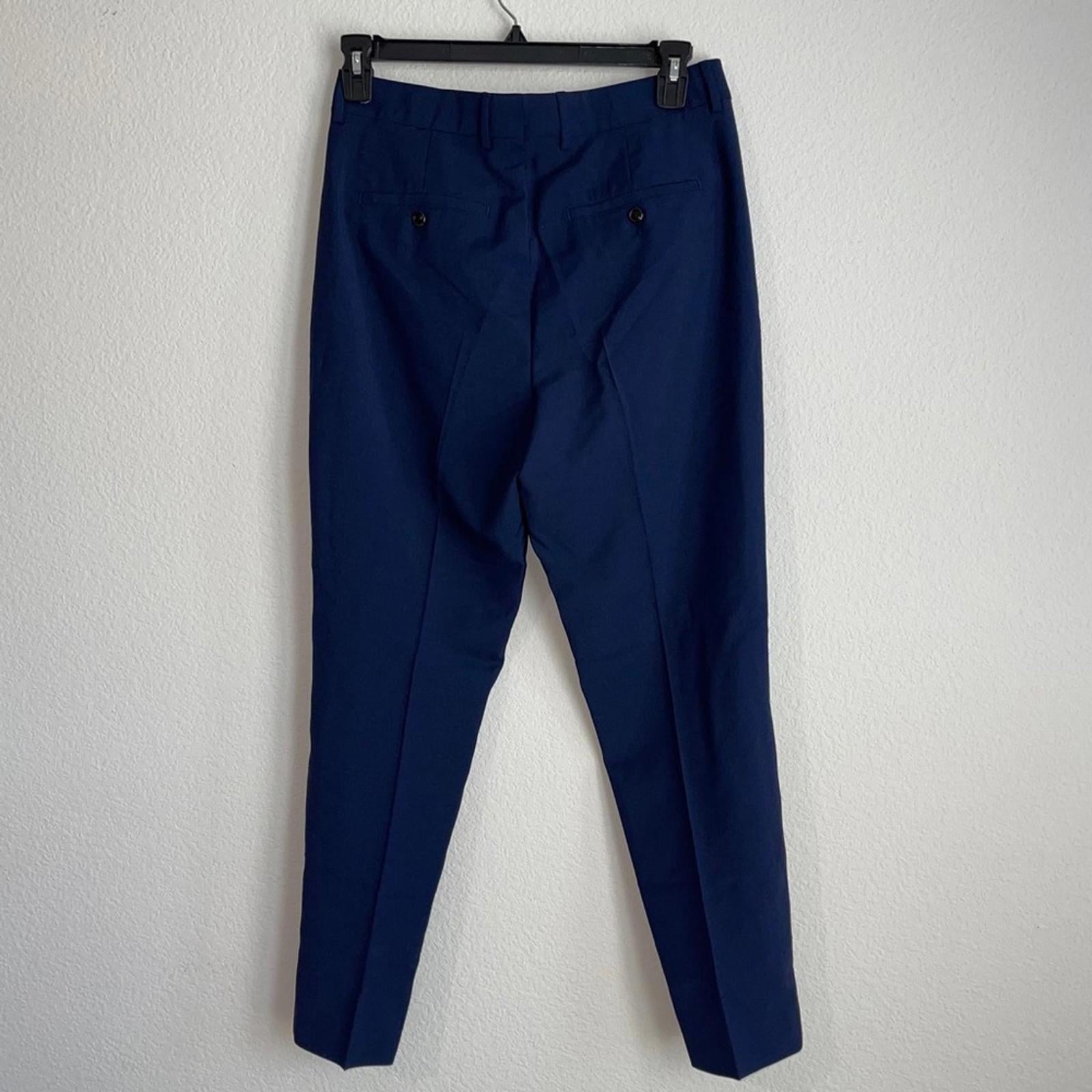 AMI Carott Fit Trousers in Blue, Size S (32x29) New w/Tag Retail $415