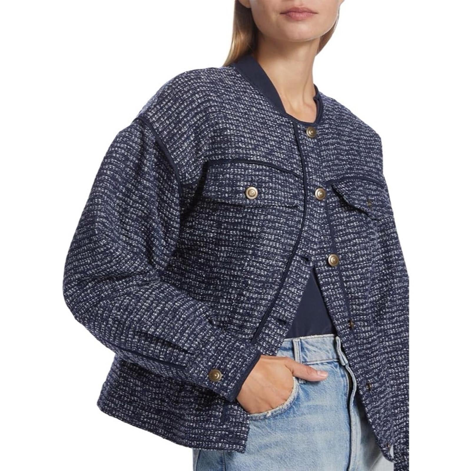 NEW Joie Malet Jacket in Midnight Navy Multi, Size 0 New w/Tag Retail $378