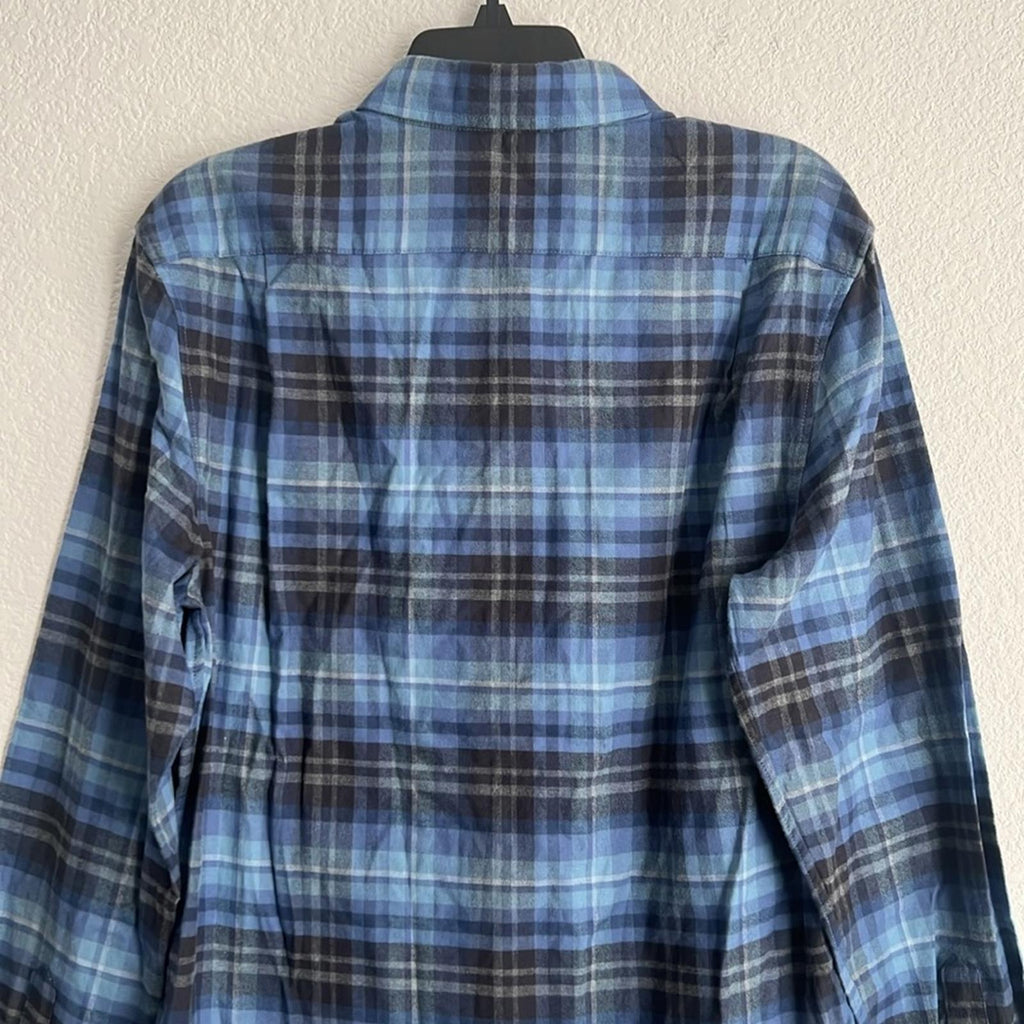 Vince Blue Plaid Casual Button Down Shirt, Size S NEW w/Tag