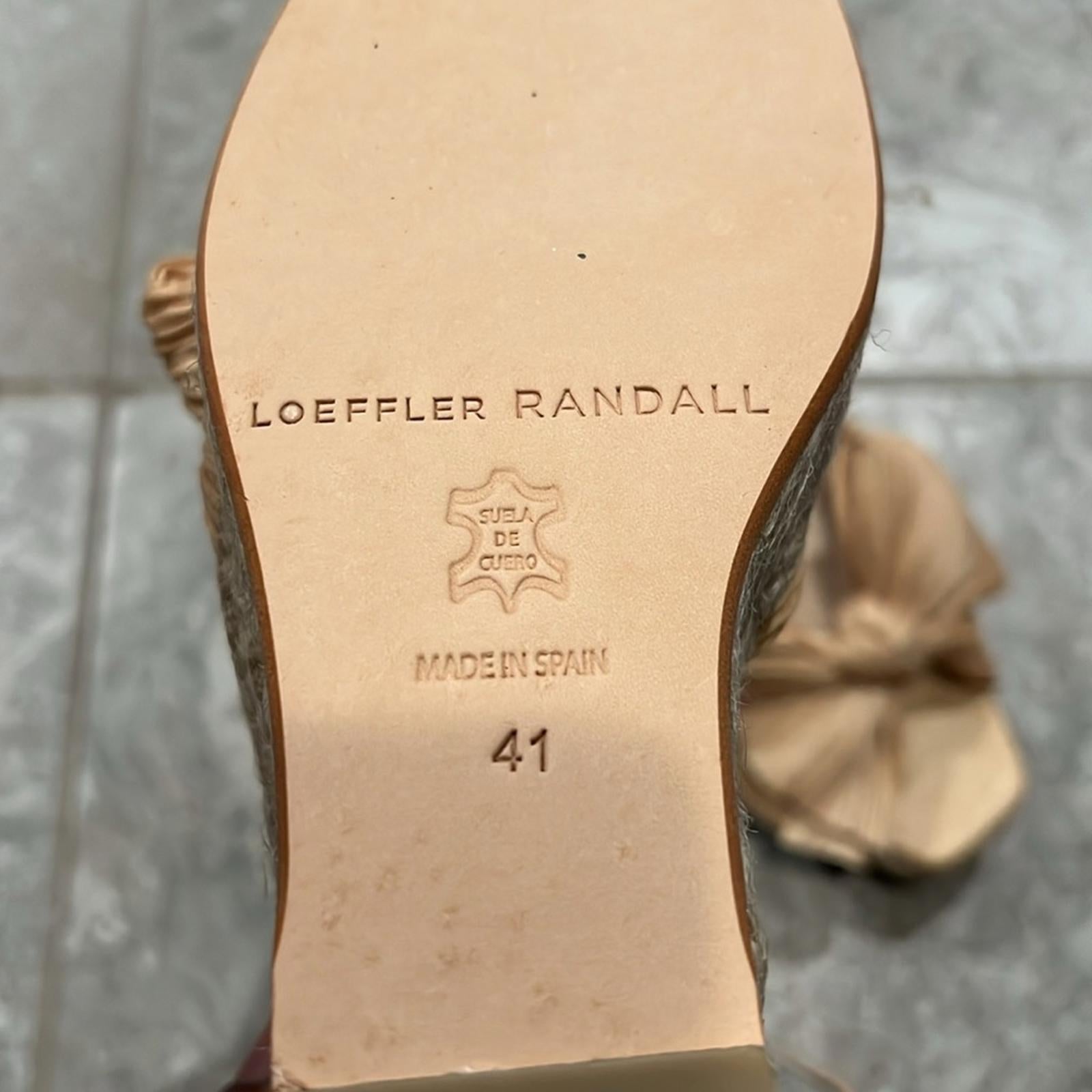 Loeffler Randall Peri Espadrille Wedge Sandals in Tan, Size 41/11 New in Box