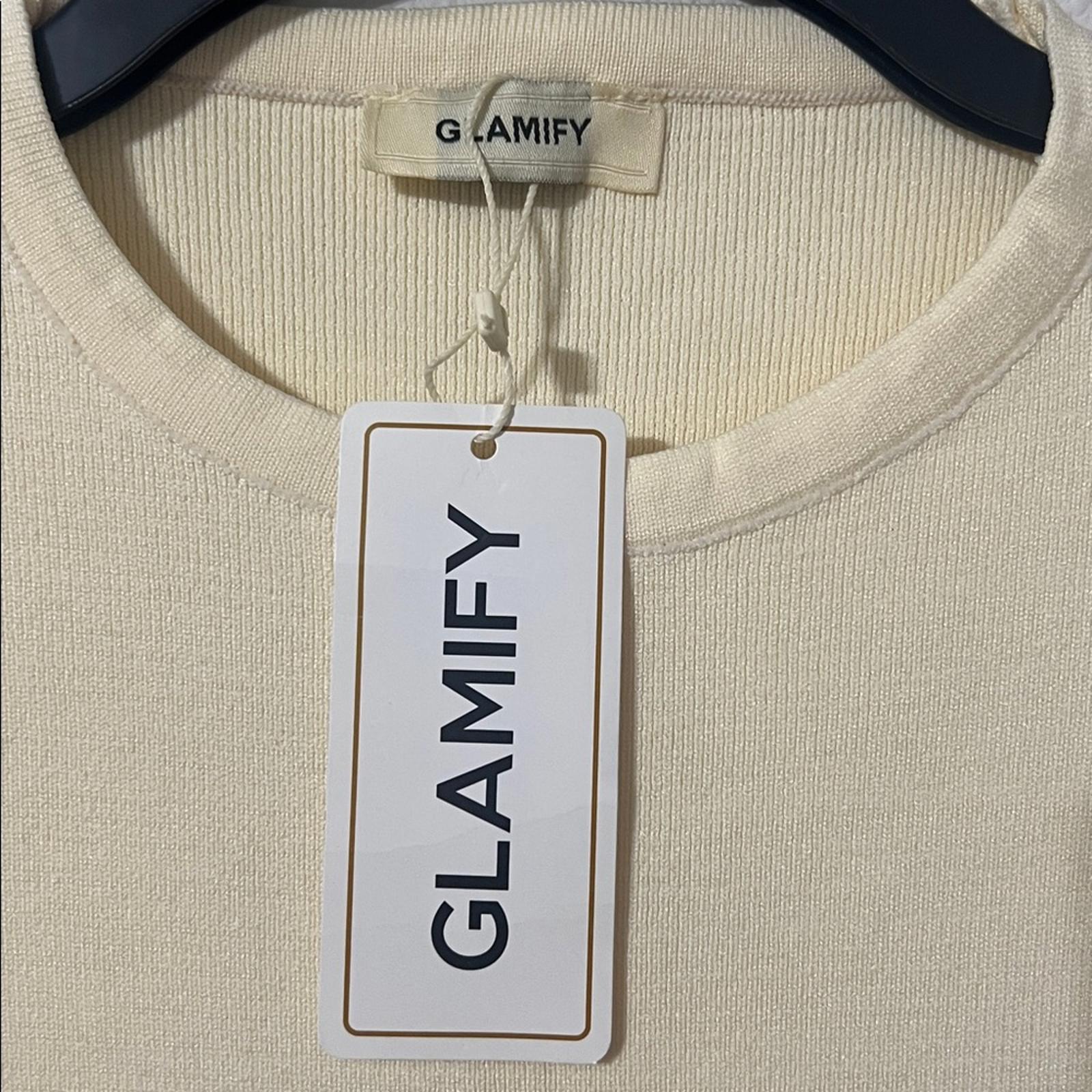 Glamify Ribbed Midi Tank Dress in Buttermilk, Size S, NEW