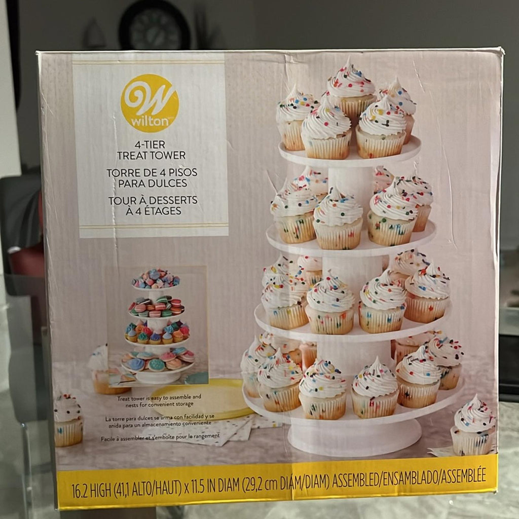 Wilton 4-Tier Stacked Cupcake and Dessert Tower, New in Box