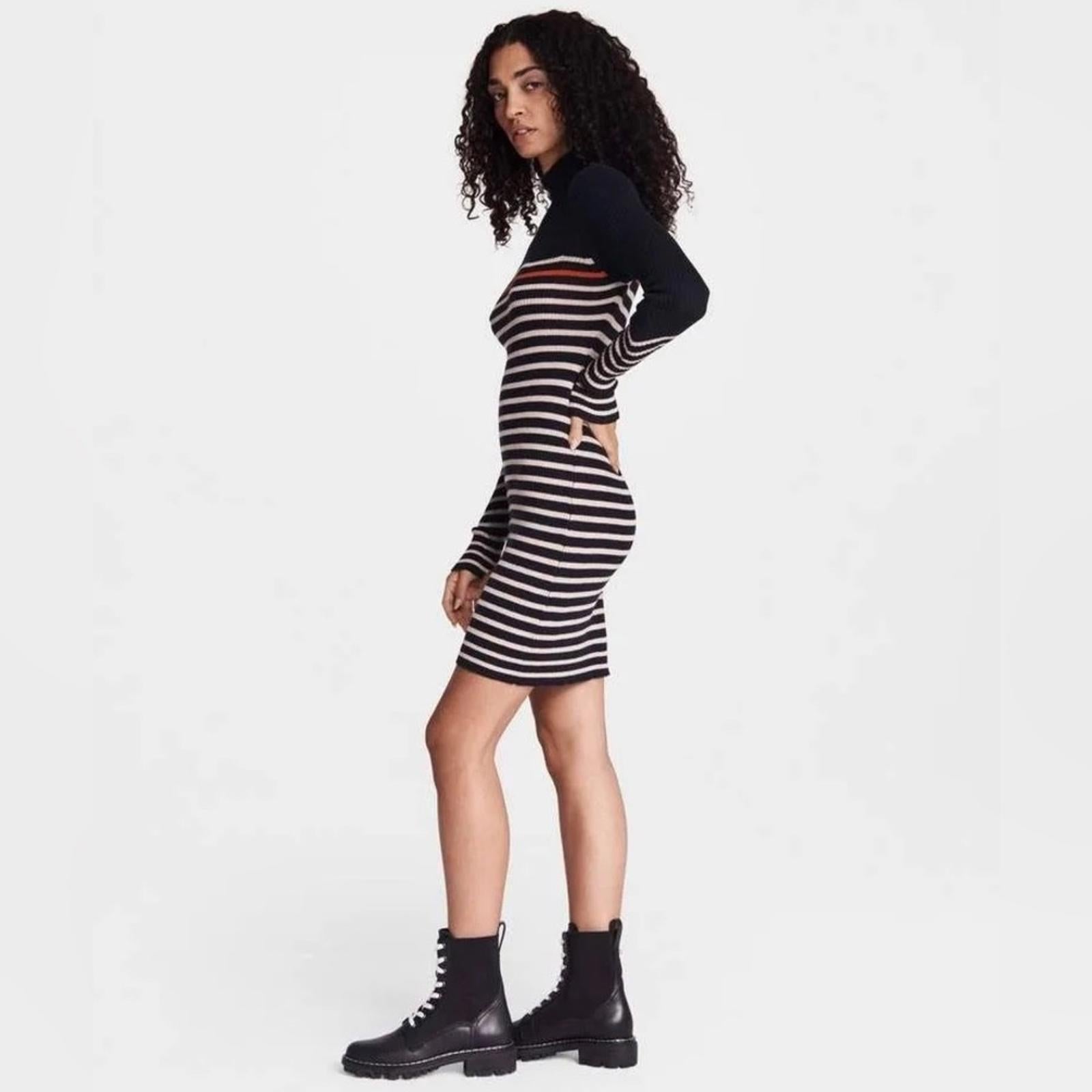 NEW Rag & Bone Kate Stripe Cashmere Blend Dress Size XL New w/o Tag Retail $375