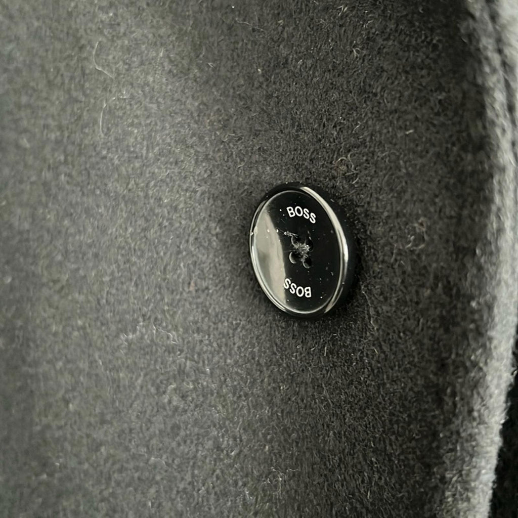 BOSS Cashmere-Wool Trench Coat in Black, Size IT 56, US 46R New w/o Tag