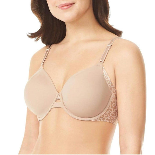 Olga Full Figure No Side Effects Underwire 2ply Animal Print Bra, Size 44DD