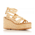 NEW Schutz Revolve* Geissa Platform Wedge Espadrille Sandals Nude, Size 11B $158