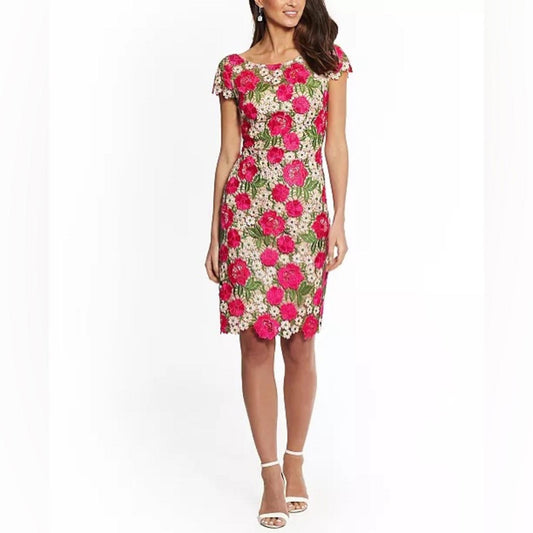 XSCAPE Floral Lace Sheath Dress, Size 14W New w/Tag Retail $259