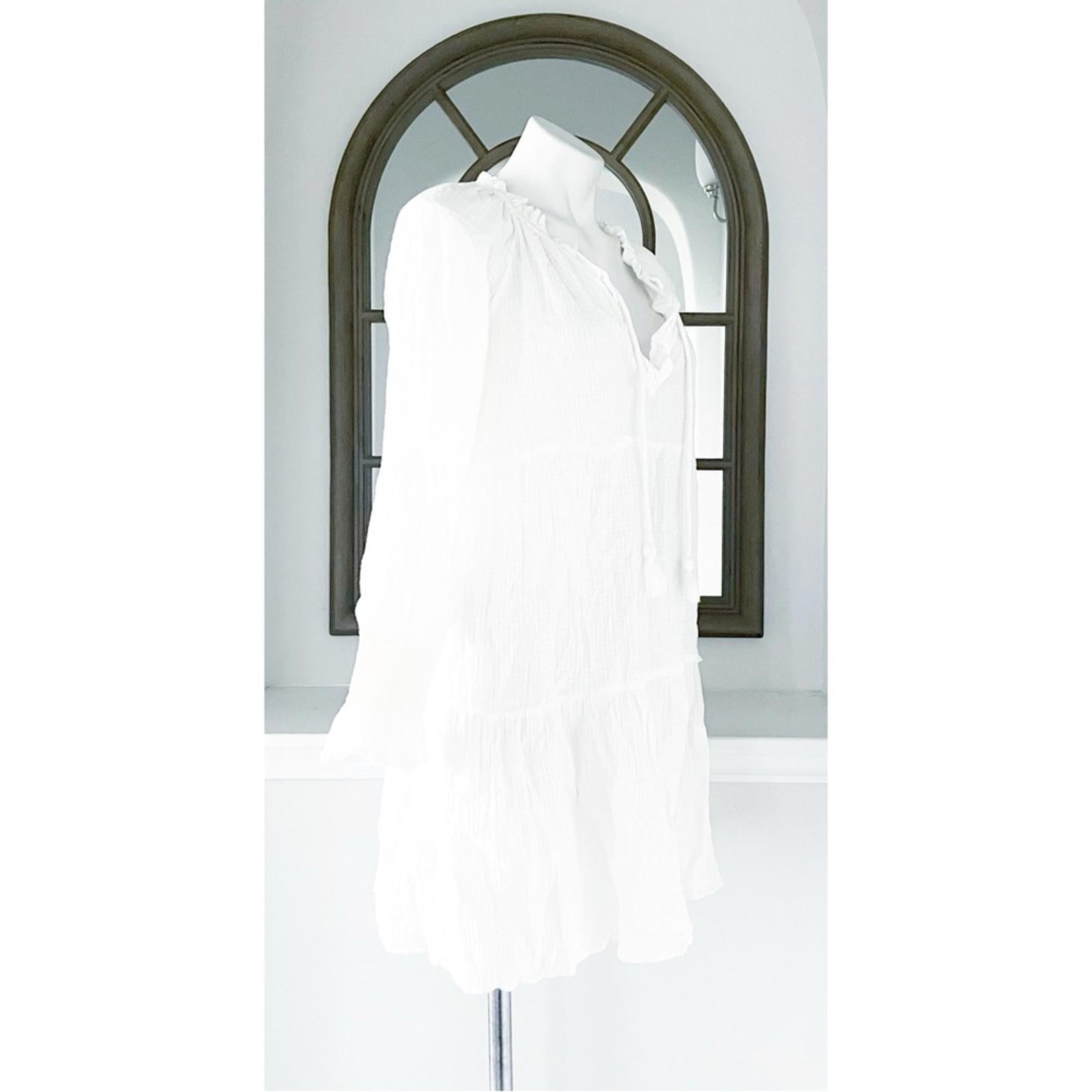 J. Crew Tiered Tunic Dress in White, Size Small EXCELLENT!