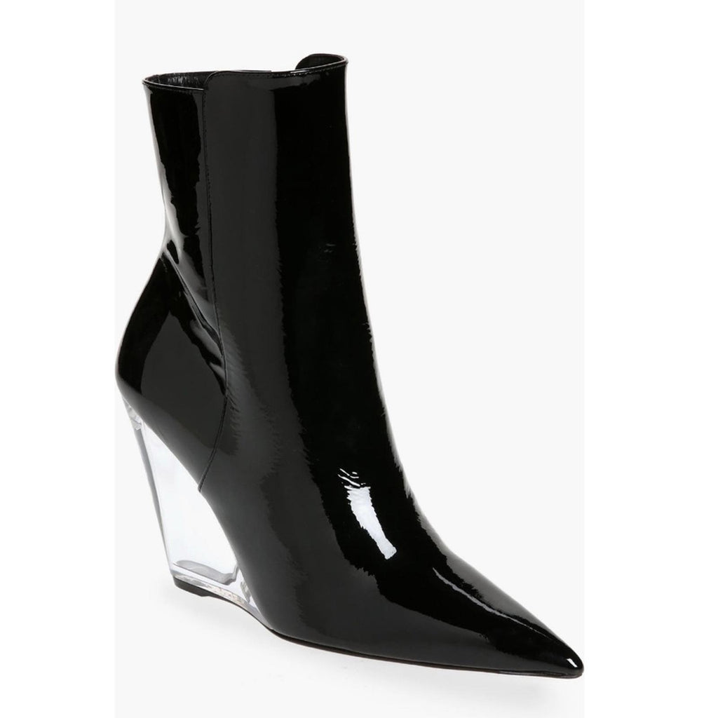 Stuart Weitzman Lucite 100 Wedge Heel Boots in Black, Size EU36.5 US6 New in Box