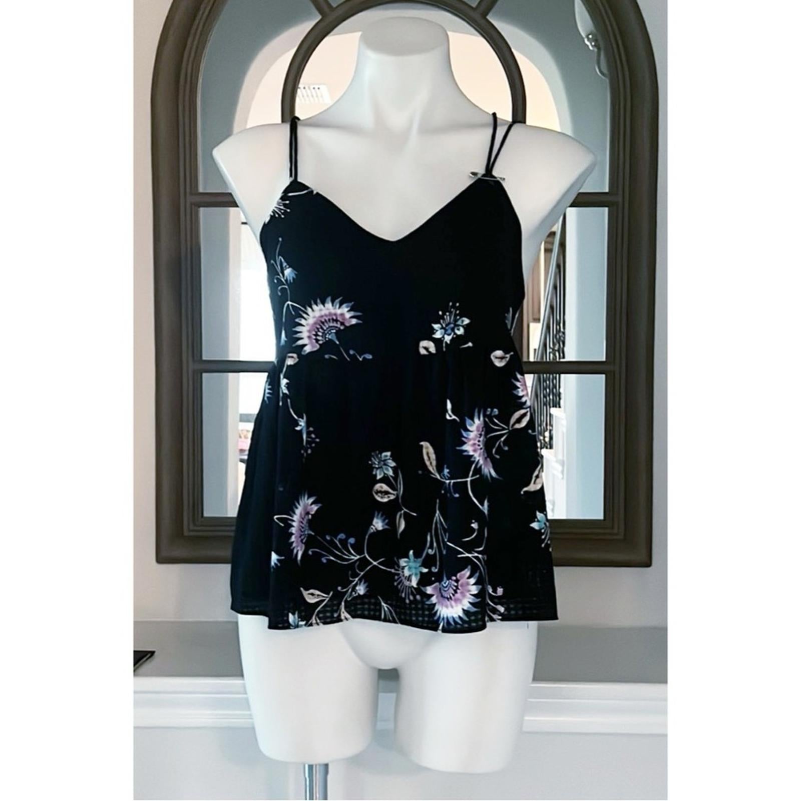 NEW Rebecca Minkoff Floral Spaghetti Strap Tank Top, XS New w/Tag Retail $178