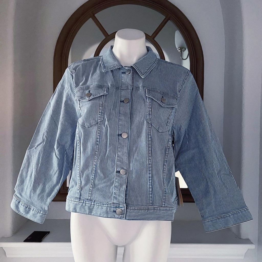 NYDJ 3/4 Slim Trucker Denim Jacket, Trella Size XL MRCT2876 New w/Tag SOLD OUT!
