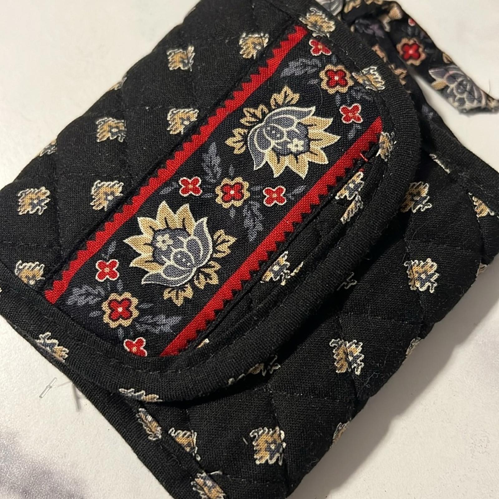 Vera Bradley 2-Piece Wallet, Black & Red