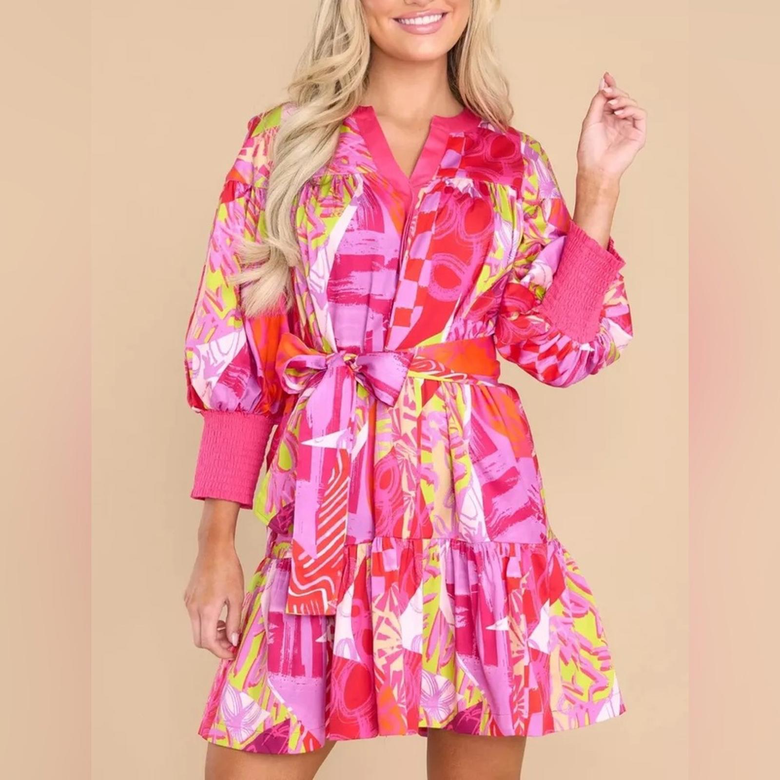 Alden Adair Charlotte Dress in Crazy Crush, Size S New in Original Packaging