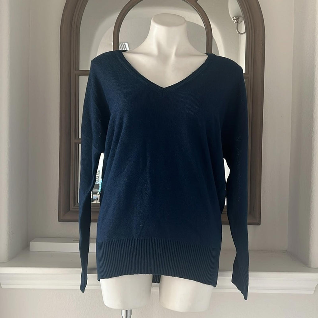 NEW Joe Fresh V-Neck Sweater in Navy, Size M New w/o Tag