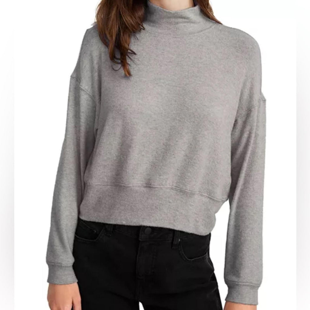 Velvet by Graham & Spencer Tami Mock Neck Sweatshirt Grey Size XL New w/Tag $139