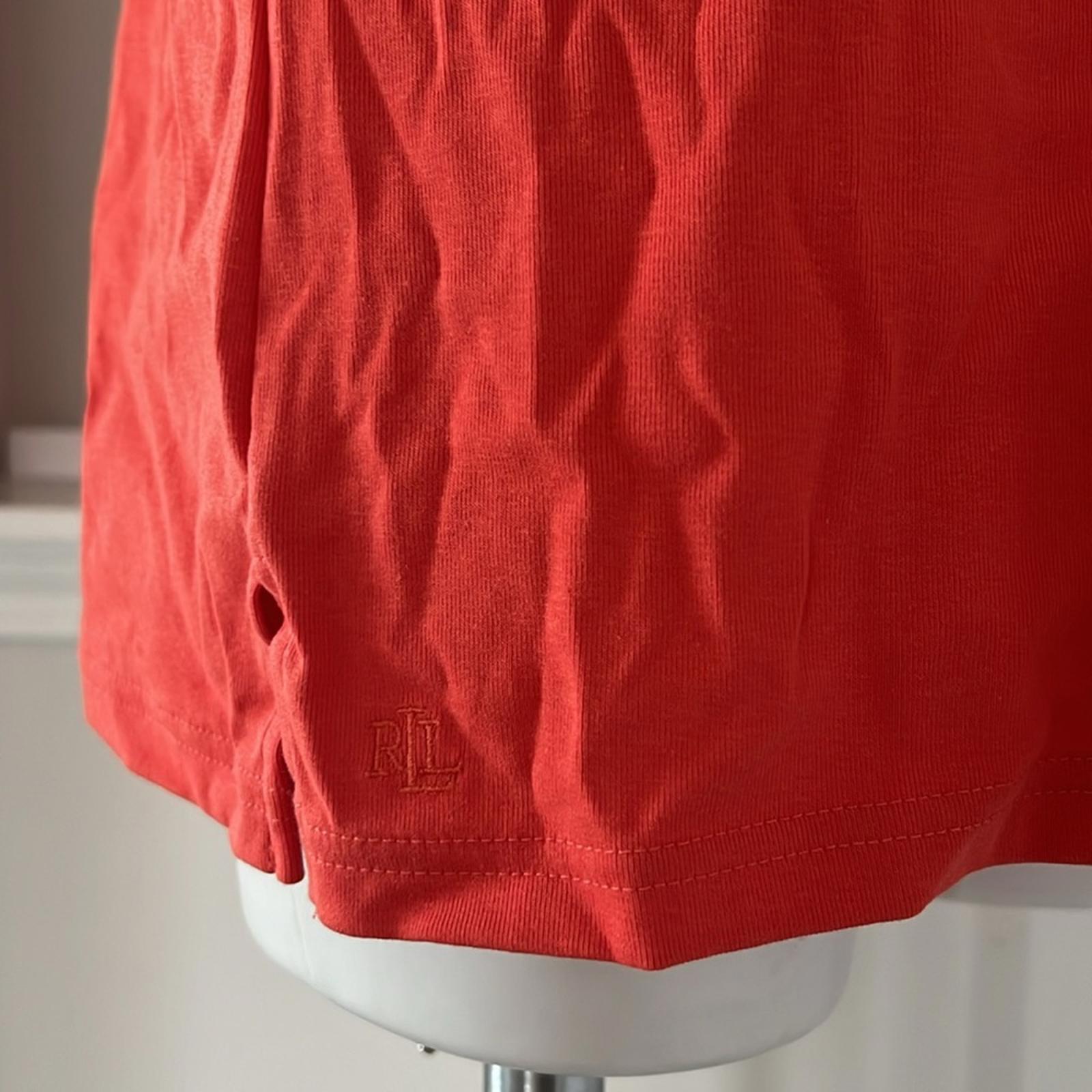 Ralph Lauren Plus Size Boatneck Elbow-Sleeve Top, Boatneck Orange Size 2X NEW