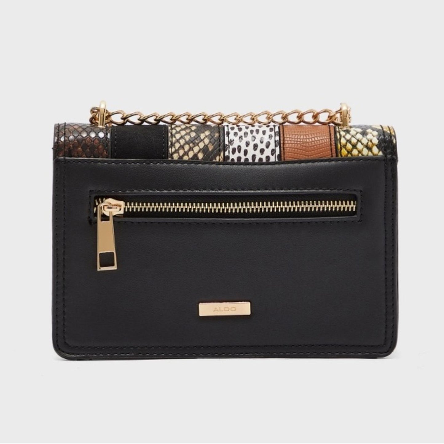 ALDO Lovowia Crossbody with Chain Shoulder Strap in Snake Multi, New w/Tag