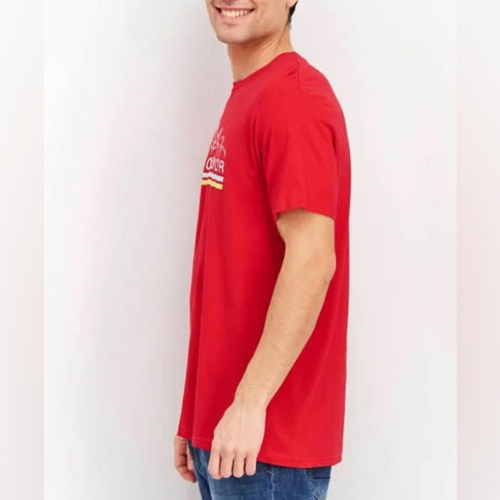 Bass Outdoor Men’s Cotton Logo Graphic T-Shirt in Mountain Red, NEW, Size L