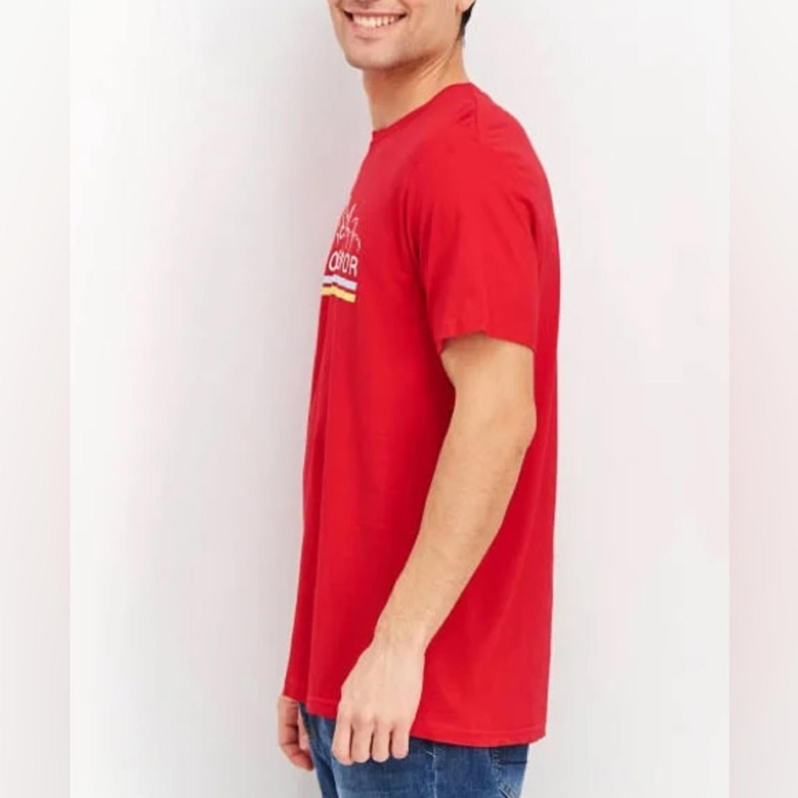Bass Outdoor Men’s Cotton Logo Graphic T-Shirt in Mountain Red, NEW, Size L