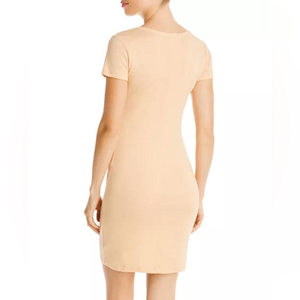 Three Dots Jersey S/S Crewneck T-Shirt Dress in Apricot Ice Size L New w/Tag