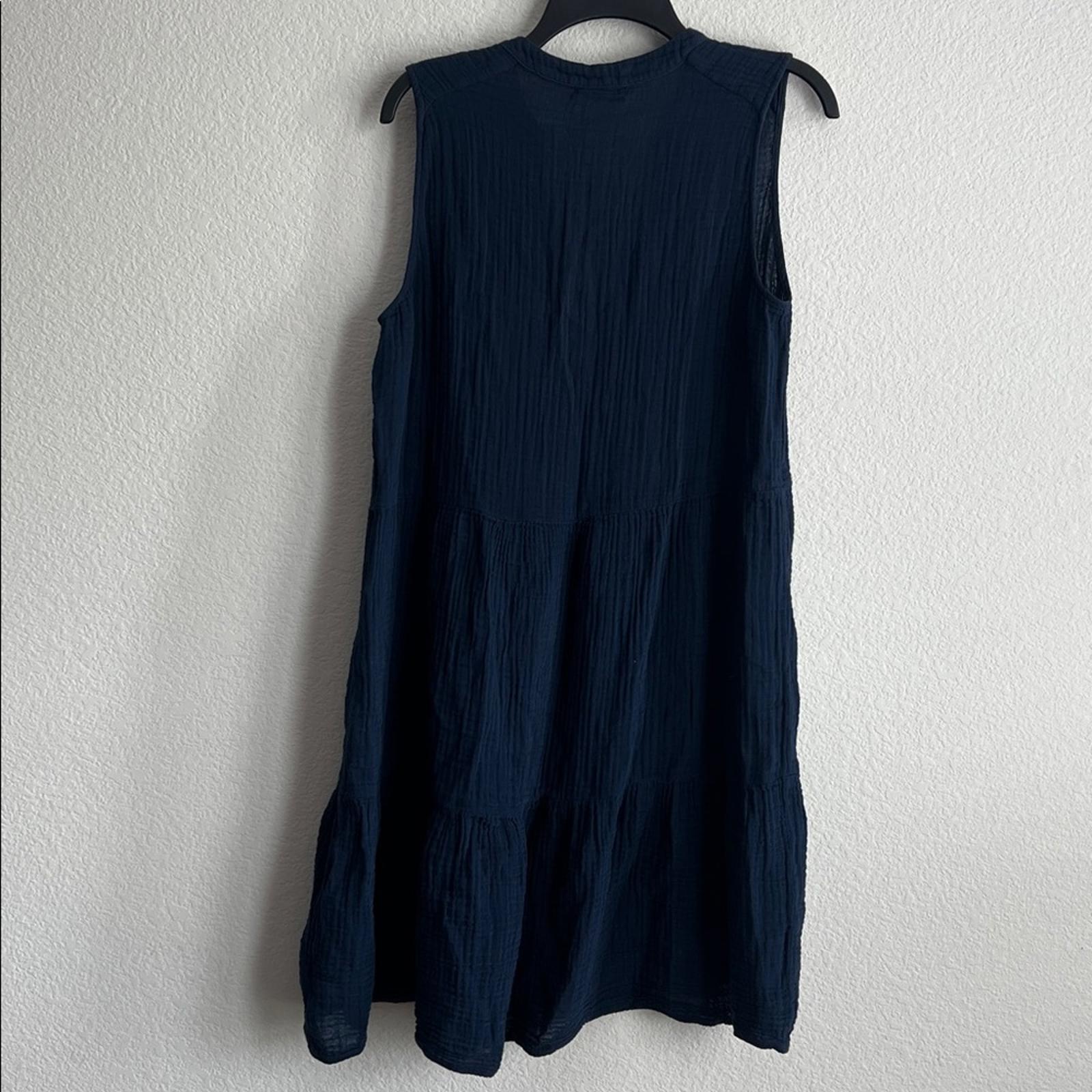 Michael Stars Daisy Above Knee Babydoll Dress in Nocturnal/Navy, Size L, NEW