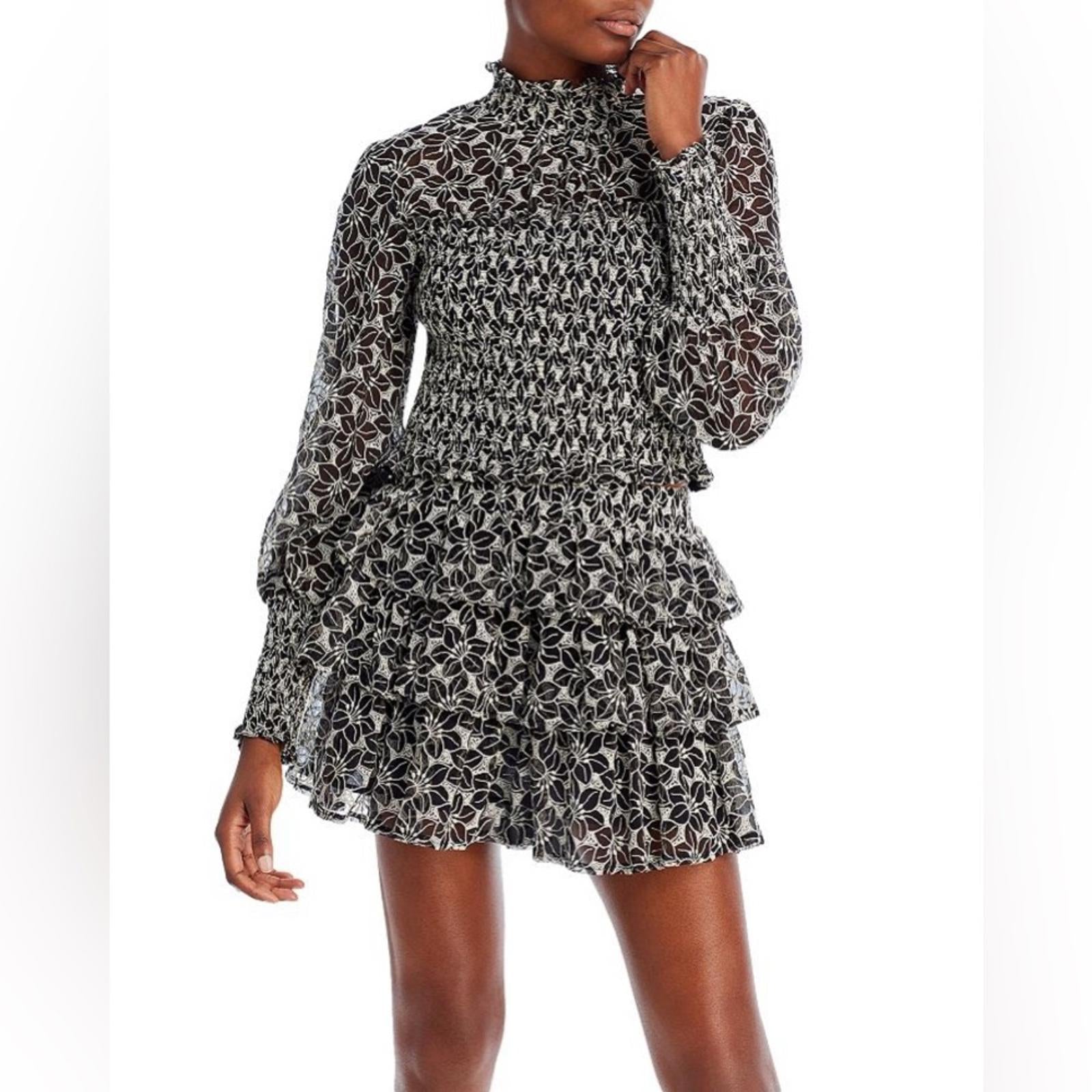 En Saison Embroidered Mock Neck Top, Size S NEW