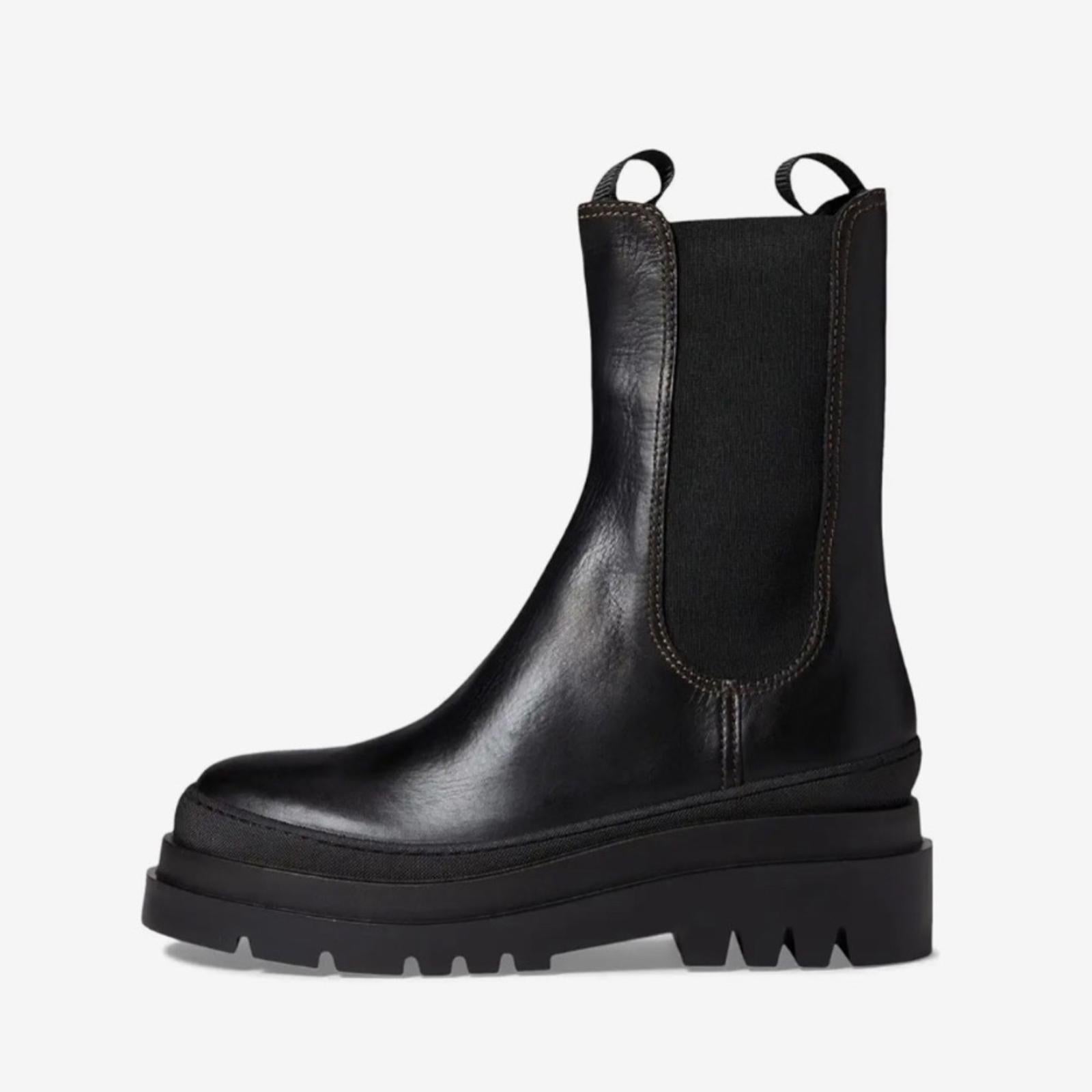Loeffler Randall Carlota Pull On Chelsea Boots Boots, Black Size 9.5 New in Box