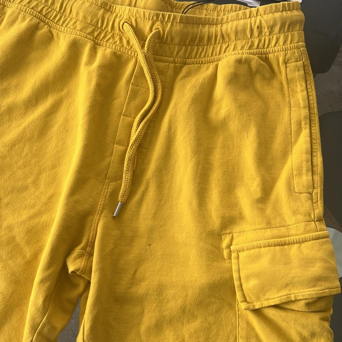 C.P. Company Light Fleece Drawstring Cargo Shorts Made in Italy Size S New w/Tag