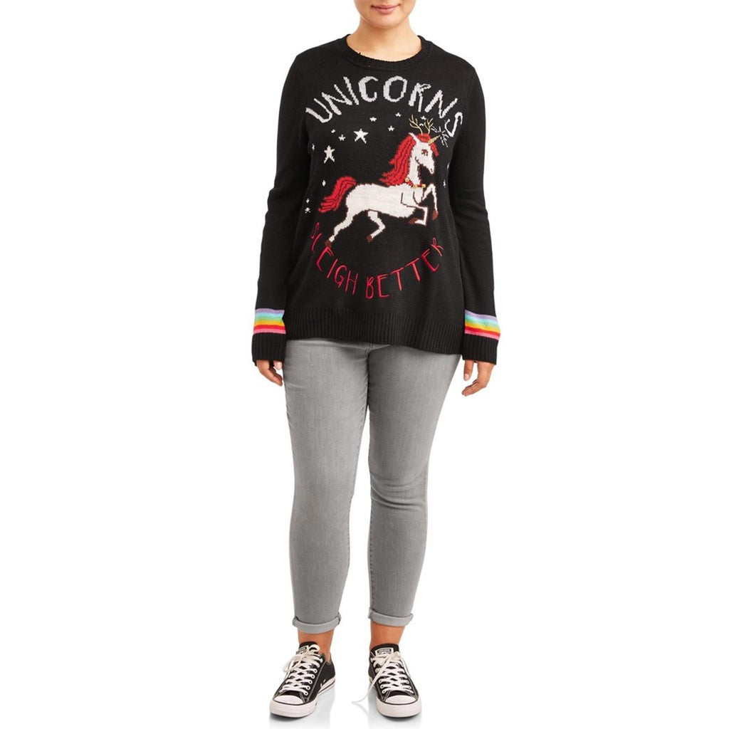Self Esteem 2-Pc Crewneck Christmas Sweater w/Infinity Scarf, Size M New w/Tag