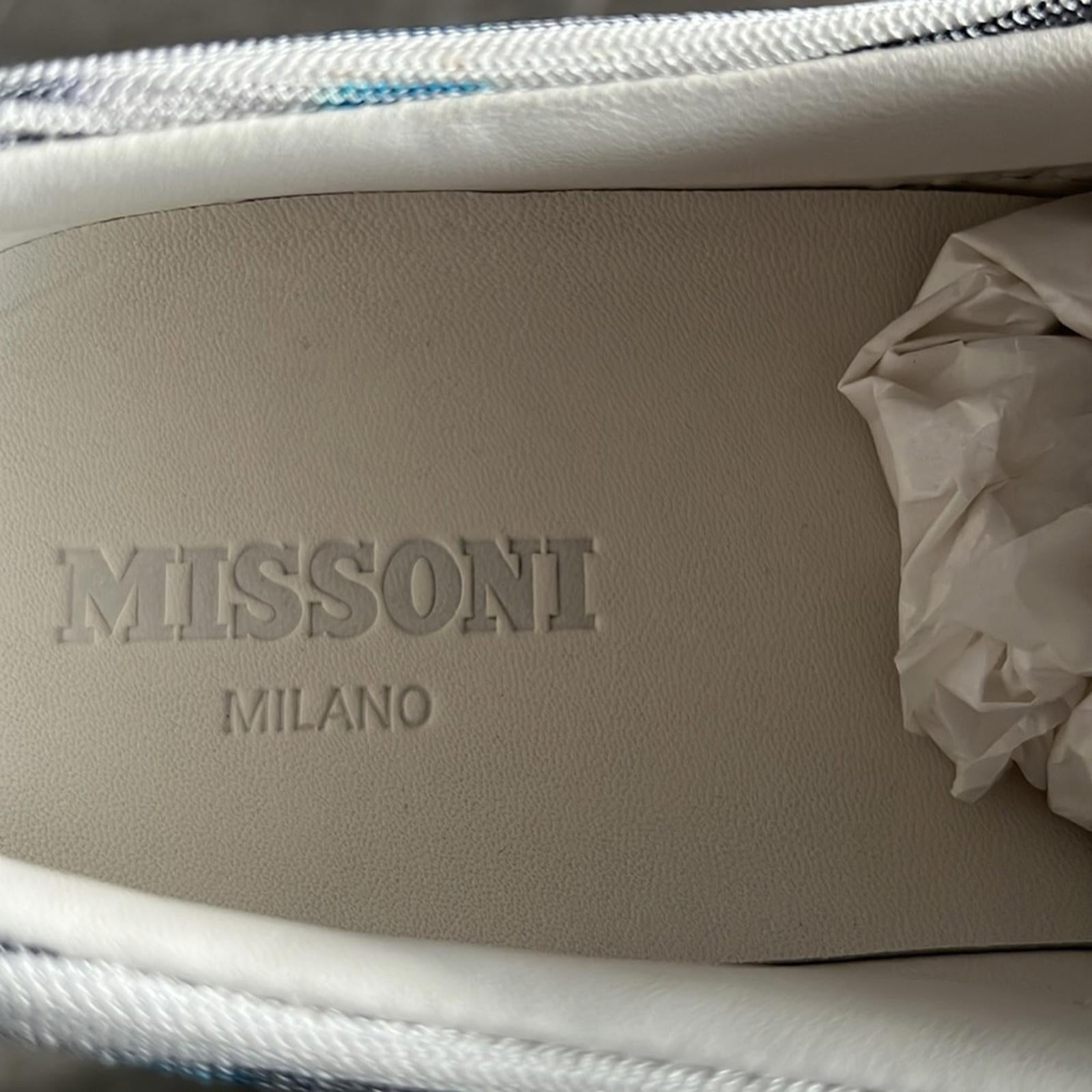 Missoni Space-Dyed Stretch-Knit Slip-On Sneakers, Size 43 NEW + DustBag $580