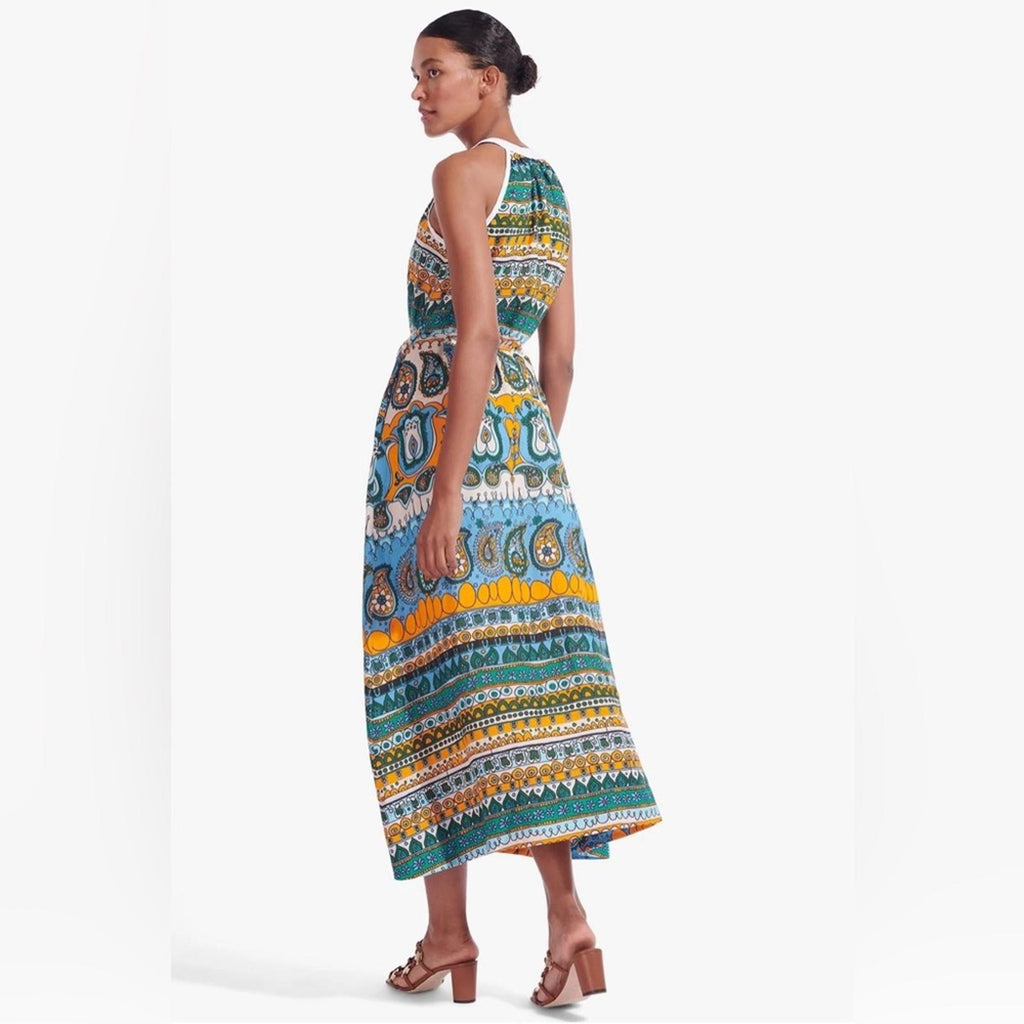STAUD Lisette Paisley Print Maxi Dress, Size S, New w/Tag