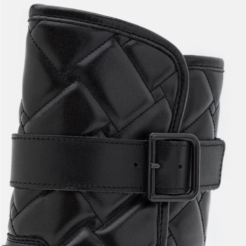 Kurt Geiger London Kingston Quilted Moto Boots, Black, Size EU 36.5 New w/o Box