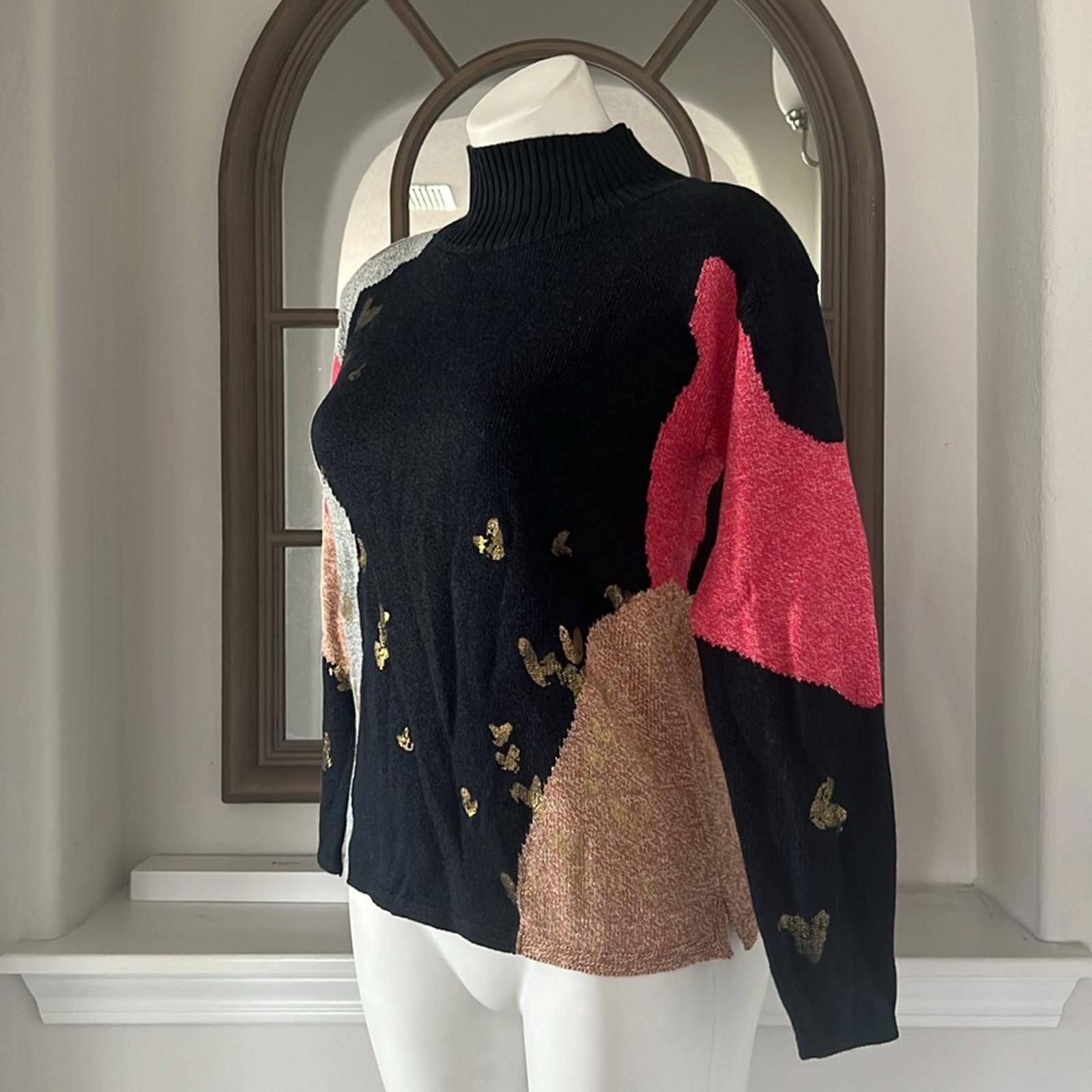 NIC+ZOE Petite Glowing Embers Sweater, Indigo Multi Size PP/PXS New w/Tag $158