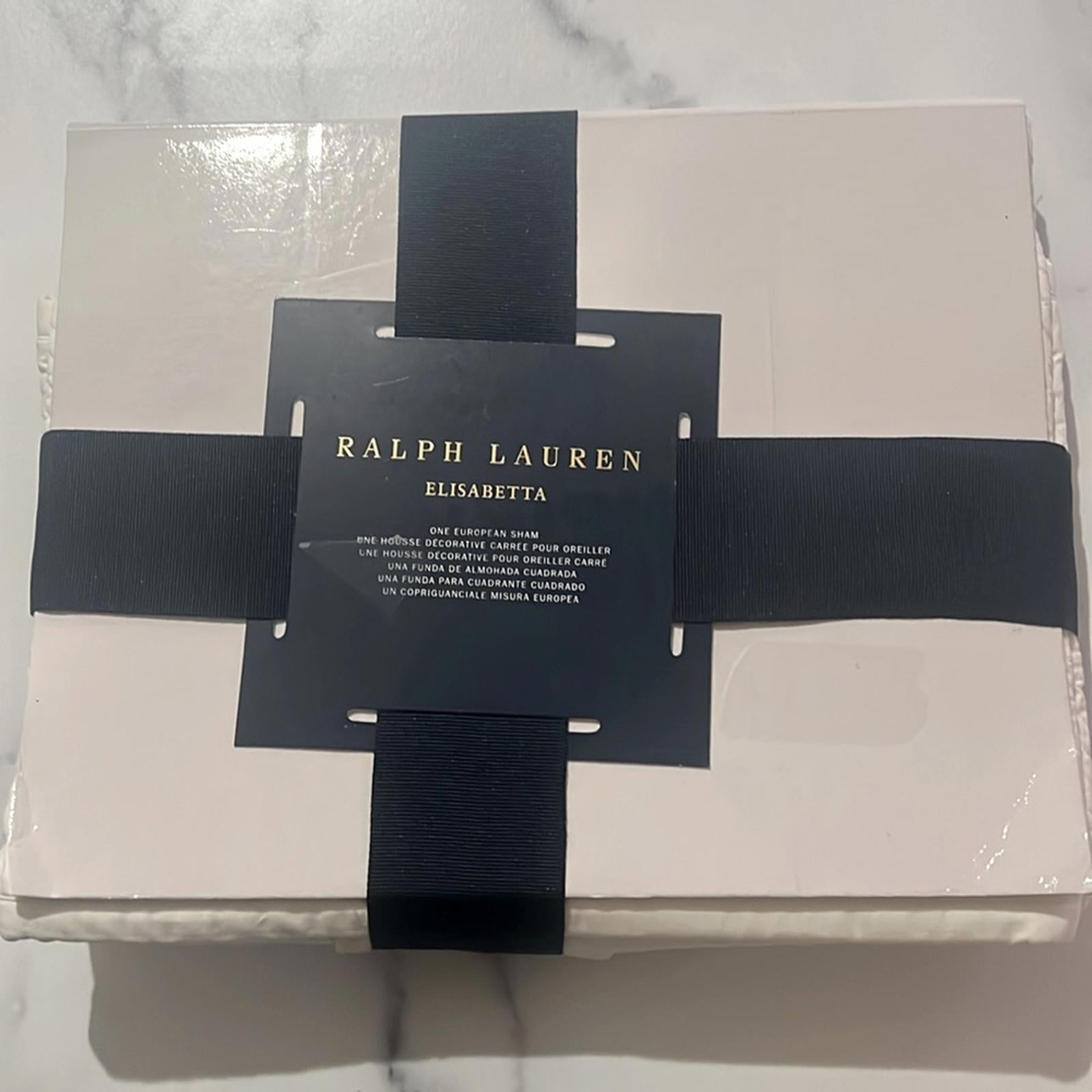 Ralph Lauren Shirley Euro Sham in White, New w/Tag