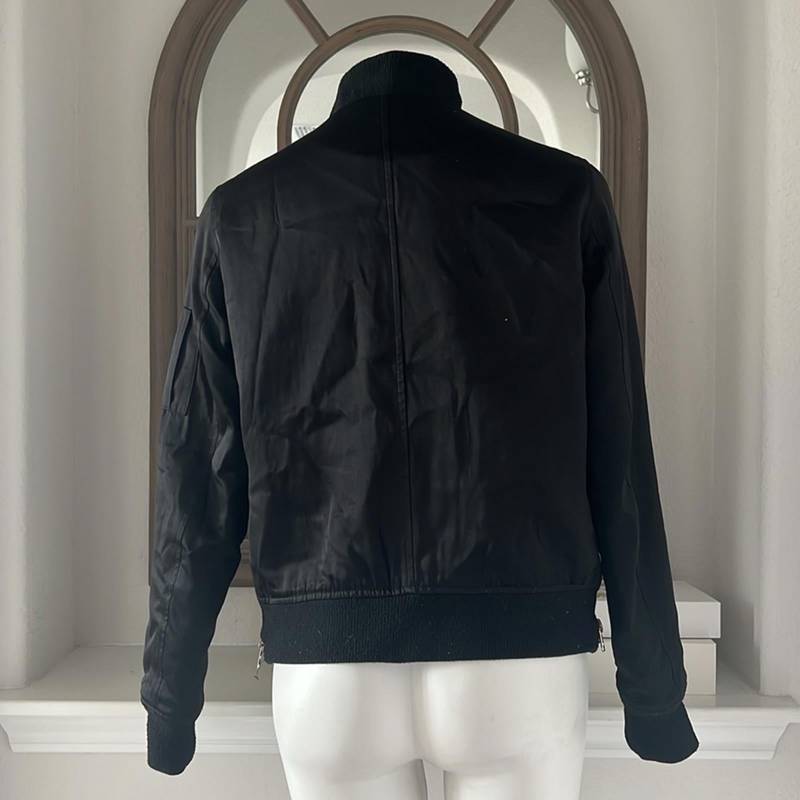 Maje Bart Bomber Jacket in Black, Size EU 40 (US M), Preloved
