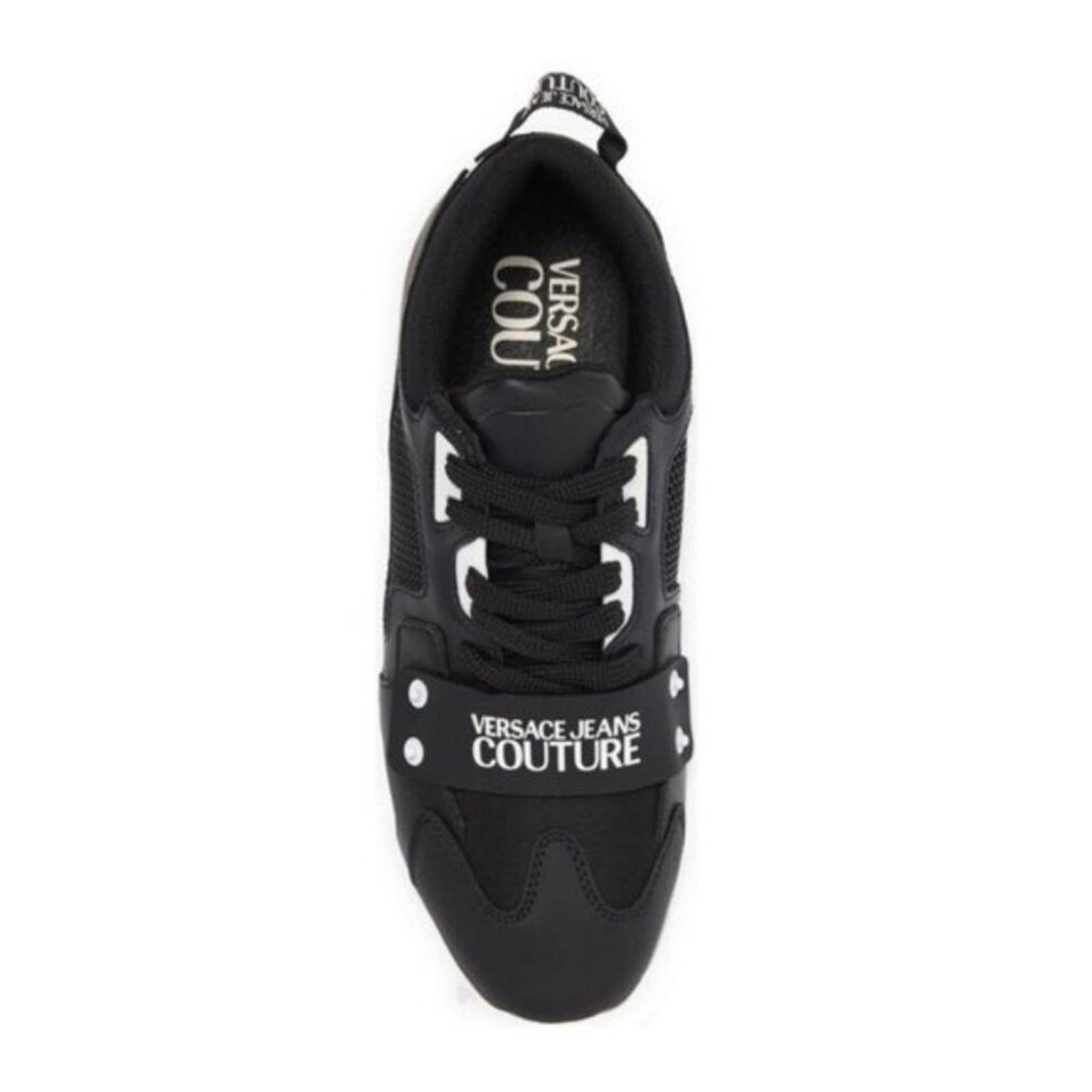 Versace Low-Top Chunky Sneakers in Black & White, Size 42, NEW in Box w/Dust Bag