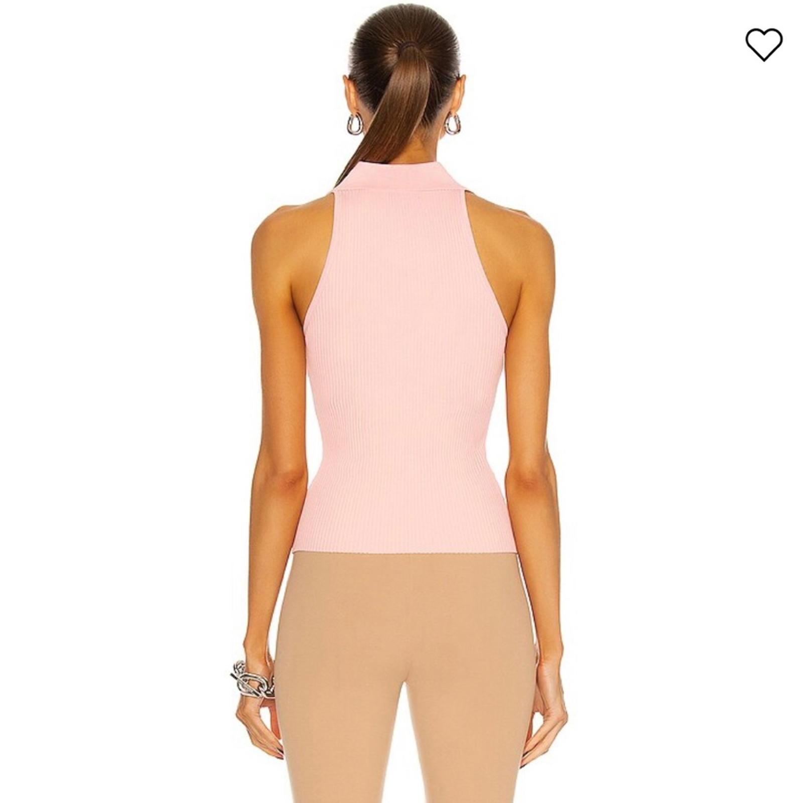 A.L.C. Asher Ribbed Top in Pink Sand, Size L New w/Tag Retail $295