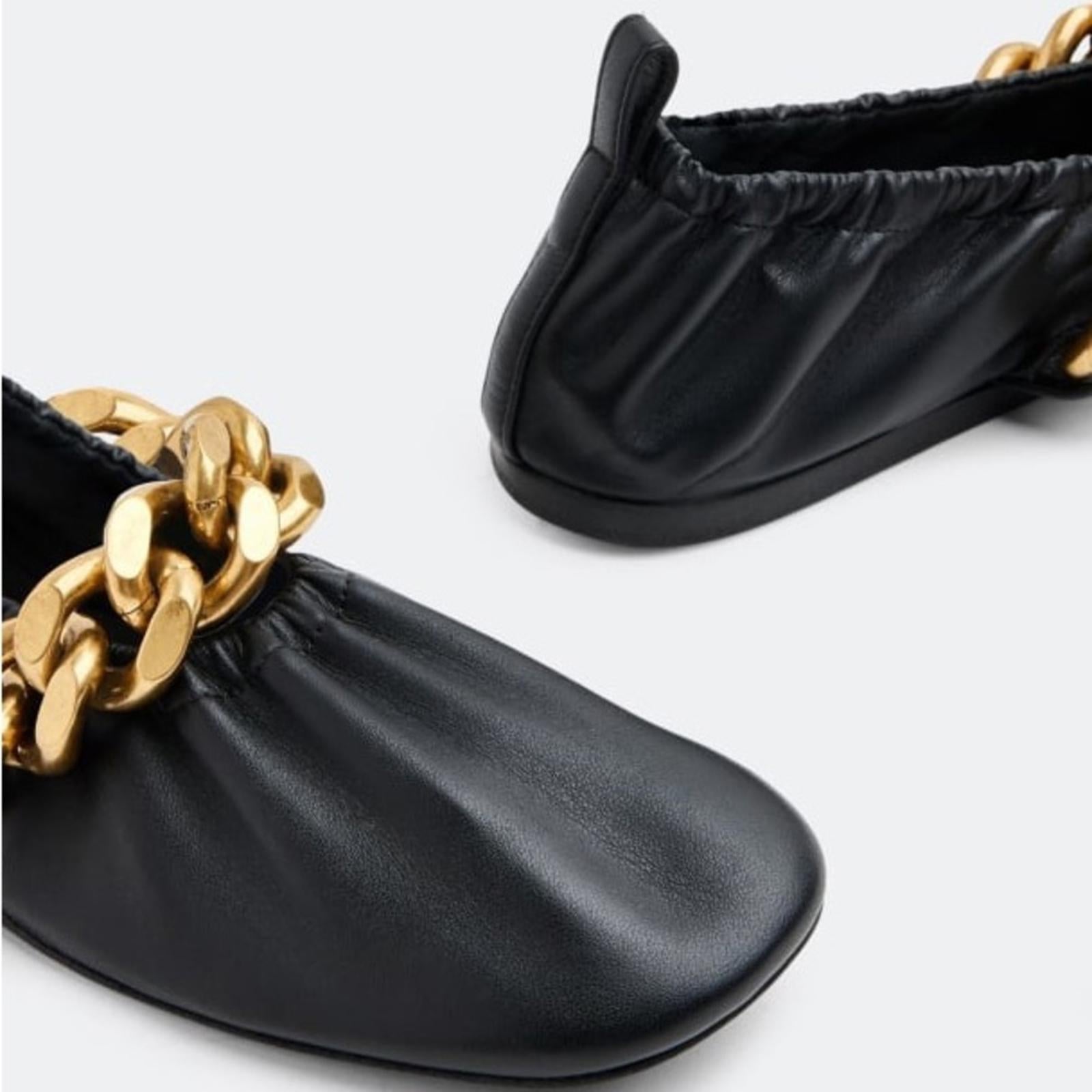 Stella Mccartney Falabella Faux Leather SlipOn Ballet Flats Size 36.5 NEW $750