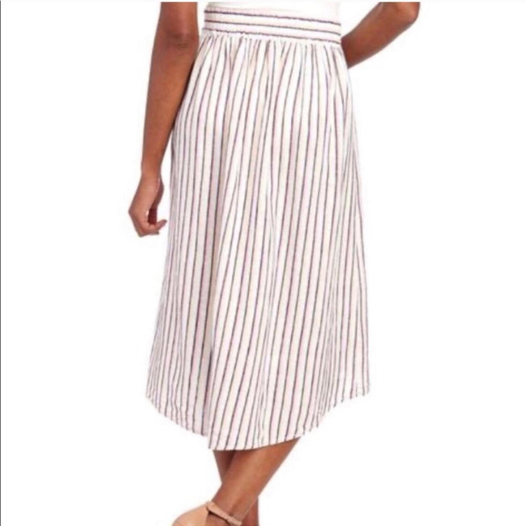NEW Max Studio Linen-Blend Hi-Low Midi Skirt, Size XXL, New w/Tag