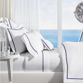 Ralph Lauren Home Organic Cotton Percale Palmer Queen Flat Sheet, Polo Navy, NEW