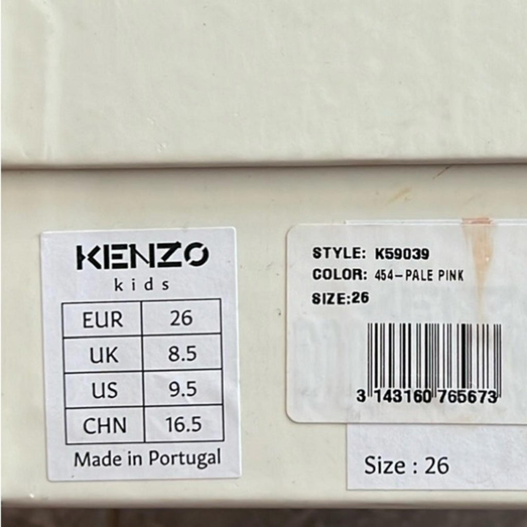 Kenzo Tiger Leather Low-Top Sneakers in Pink, NWT, Size EU 26, US 9.5