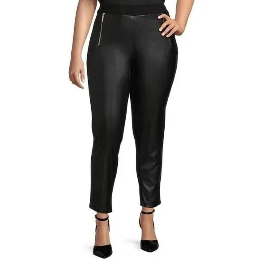 Michael Kors Zip-Pocket High Rise Skinny Leg Pull-On Pants in Black Size 2X NWT