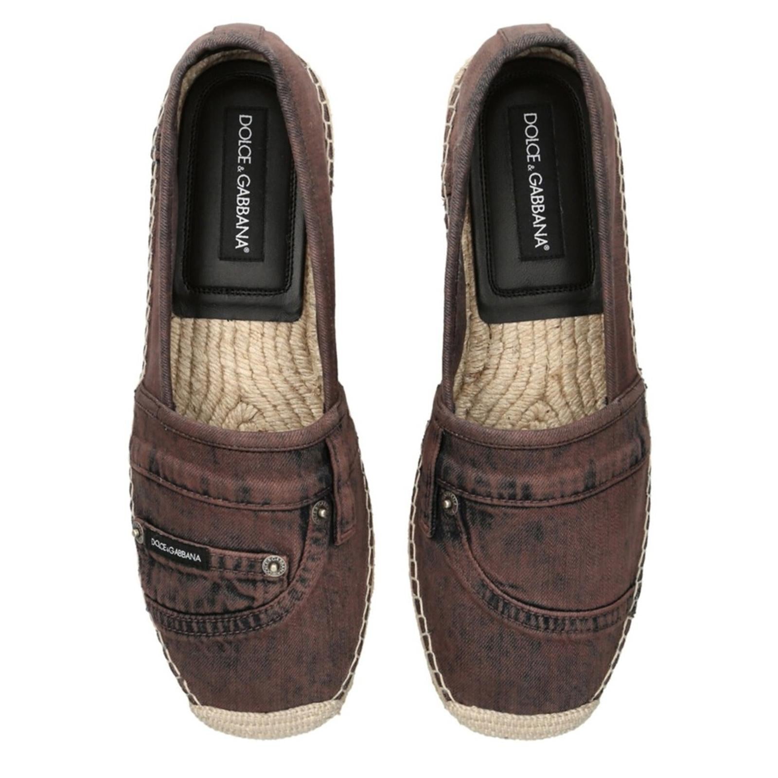 Dolce & Gabbana Men's Espadrille Flats, Size 42 (Made in Spain) New w/ Dust Bags