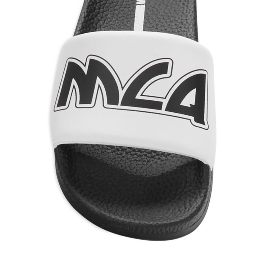 MCQ Alexander McQueen Logo Pool Slide Sandals in White, NWT, EU Size 45