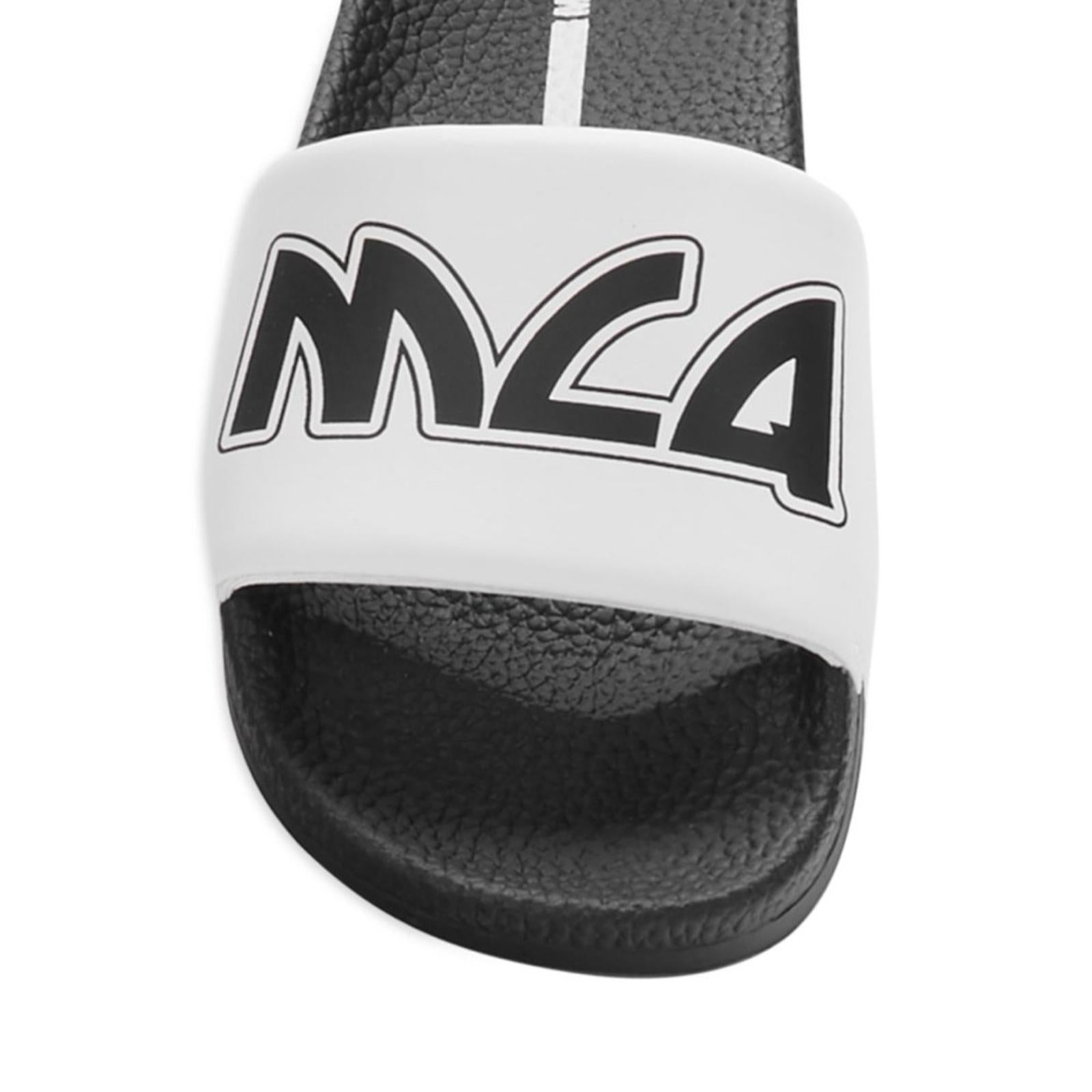MCQ Alexander McQueen Logo Pool Slide Sandals in White, NWT, EU Size 45