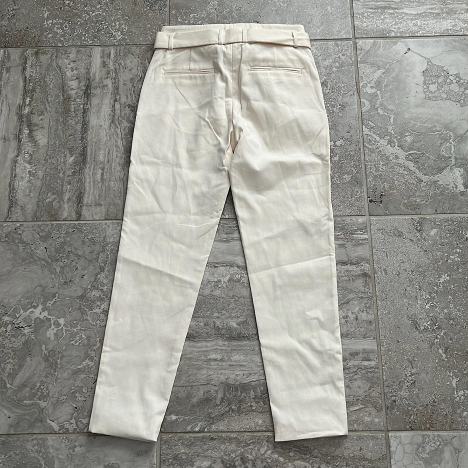 NWT ELEVENTY High-Waisted Ribbed Pants in Cream, Size EU40 | US2 New w/Tag $495